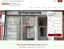 Tablet Screenshot of ignite-properties.co.uk